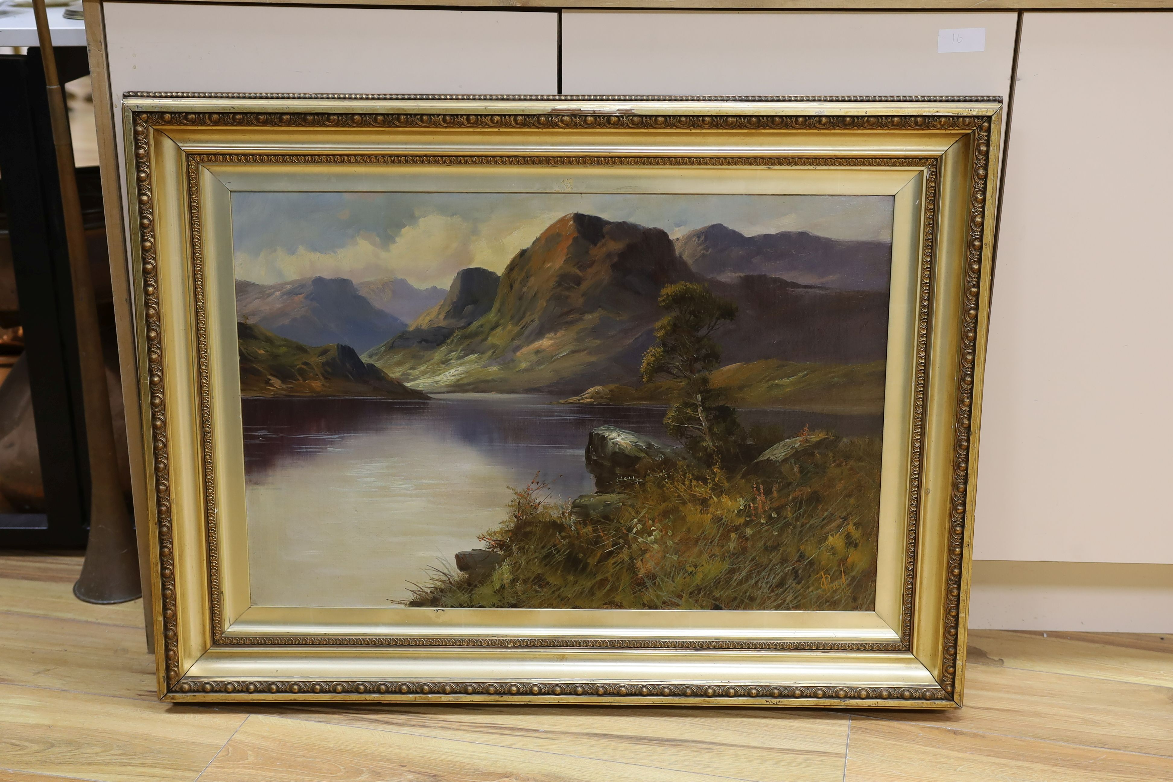 Joel Owen (1892-1931), oil on canvas, Loch scene, signed and dated 1912, 50 x 75cm